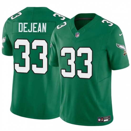 Men's Philadelphia Eagles #33 Cooper DeJean Green 2024 Draft F.U.S.E. Vapor Untouchable Throwback Limited Football Stitched Jersey