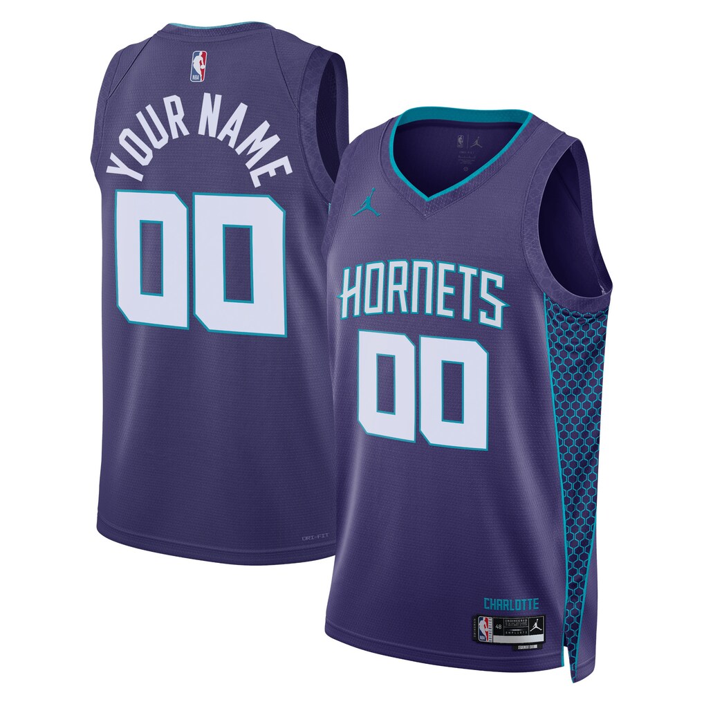 Unisex Charlotte Hornets Jordan Brand Teal 2022/23 Swingman Custom Jersey - Statement Edition - U-jersey