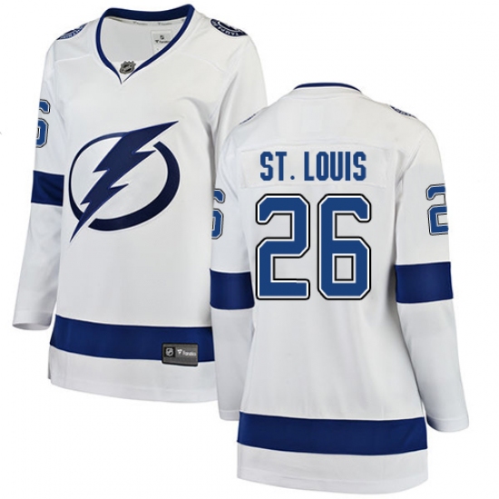 Women's Tampa Bay Lightning #26 Martin St. Louis Fanatics Branded White Away Breakaway NHL Jersey - Ujersey