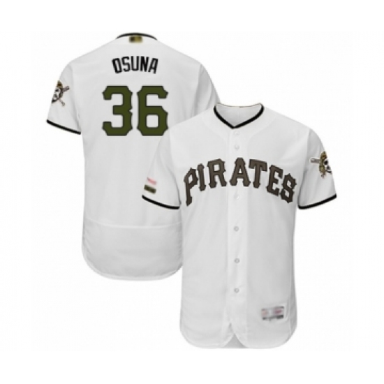 Men's Pittsburgh Pirates #36 Jose Osuna White Alternate Authentic Collection Flex Base Baseball Player Jersey - Ujersey