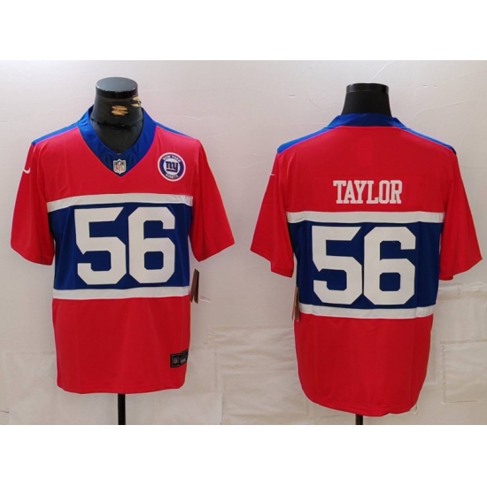 Men's New York Giants #56 Lawrence Taylor Limited Red Alternate FUSE Team Vapor Jersey - Ujersey