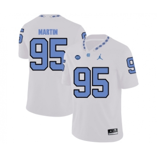 North Carolina Tar Heels 95 Kareem Martin White College Football Jersey - Ujersey
