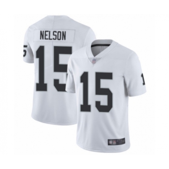 Youth Oakland Raiders #15 J. Nelson White Vapor Untouchable Limited Player Football Jersey