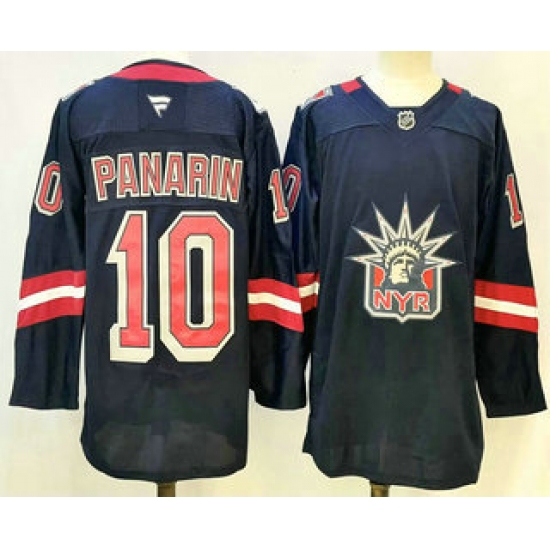 Men's New York Rangers #10 Artemi Panarin Navy Reverse Retro Authentic Jersey - Ujersey