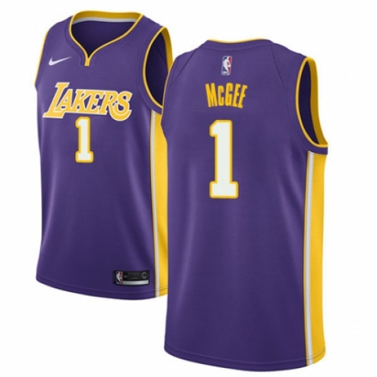 Women's Nike Los Angeles Lakers #1 JaVale McGee Swingman Purple NBA Jersey - Statement Edition - Ujersey