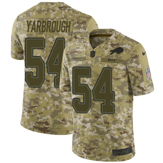 Youth Nike Buffalo Bills #54 Eddie Yarbrough Limited Camo 2018 Salute to Service NFL Jersey - Ujersey