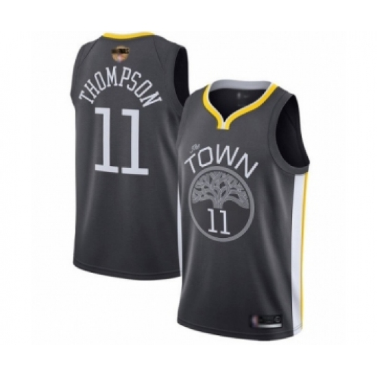 Women's Golden State Warriors #11 Klay Thompson Swingman Black 2019 Basketball Finals Bound Basketball Jersey - Statement Edition - Ujersey
