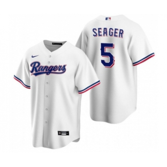 Men's Texas Rangers #5 Corey Seager White Cool Base Stitched Baseball Jersey - Ujersey