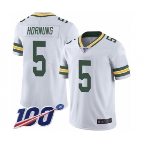 Men's Green Bay Packers #5 Paul Hornung White Vapor Untouchable Limited Player 100th Season Football Jersey - Ujersey