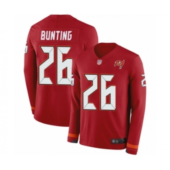 Men's Tampa Bay Buccaneers #26 Sean Bunting Limited Red Therma Long Sleeve Football Jersey - Ujersey