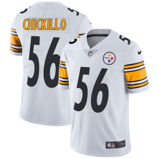 Men's Nike Pittsburgh Steelers #56 Anthony Chickillo White Vapor Untouchable Limited Player NFL Jersey - Ujersey