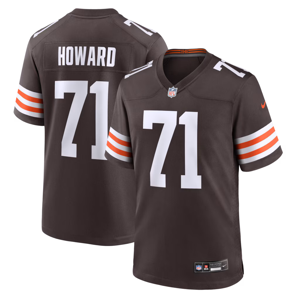 Men's Cleveland Browns Tytus Howard Nike Brown Team Game Jersey - U-jersey