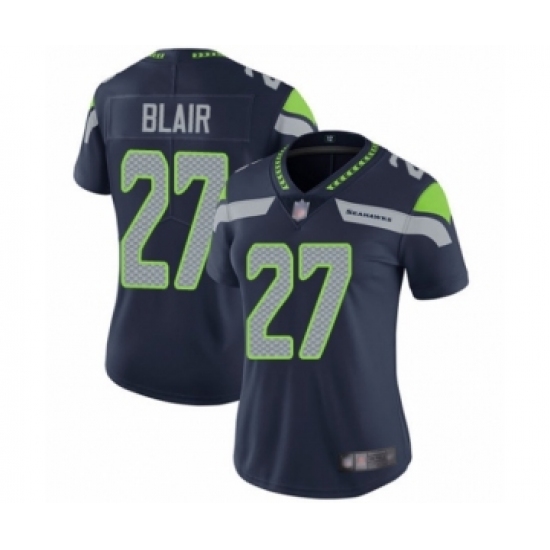 Women's Seattle Seahawks #27 Marquise Blair Navy Blue Team Color Vapor Untouchable Limited Player Football Jersey - Ujersey