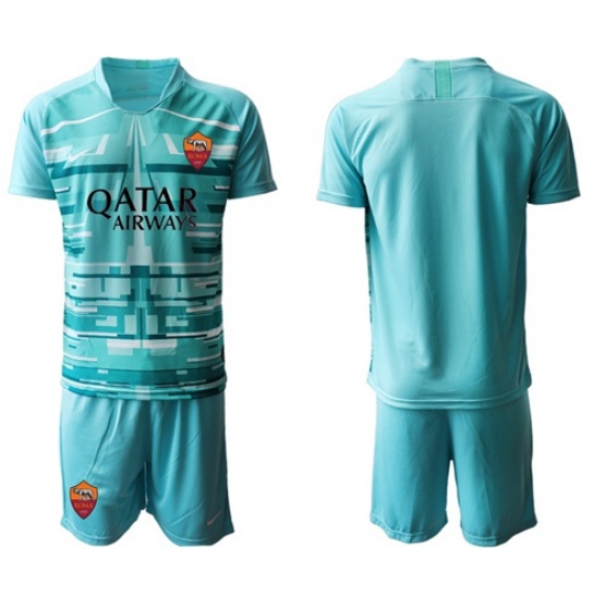 Roma Blank Blue Goalkeeper Soccer Club Jersey