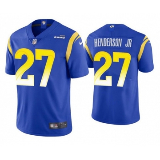 Men's Los Angeles Rams #27 Darrell Henderson Jr. Royal Vapor Untouchable Stitched Football Jersey - Ujersey