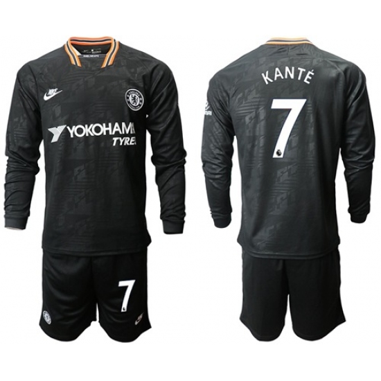 Chelsea #7 Kante Third Long Sleeves Soccer Club Jersey