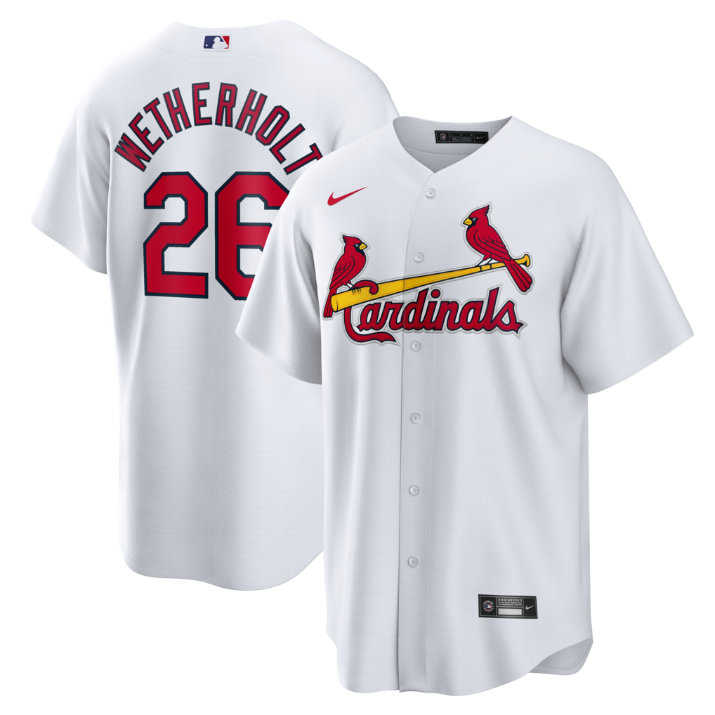 Men's St. Louis Cardinals JJ Wetherholt Nike White Home Replica Jersey - Vujersey Los Angeles Rams
