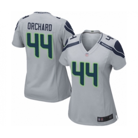 Women's Seattle Seahawks #44 Nate Orchard Game Grey Alternate Football Jersey - Ujersey