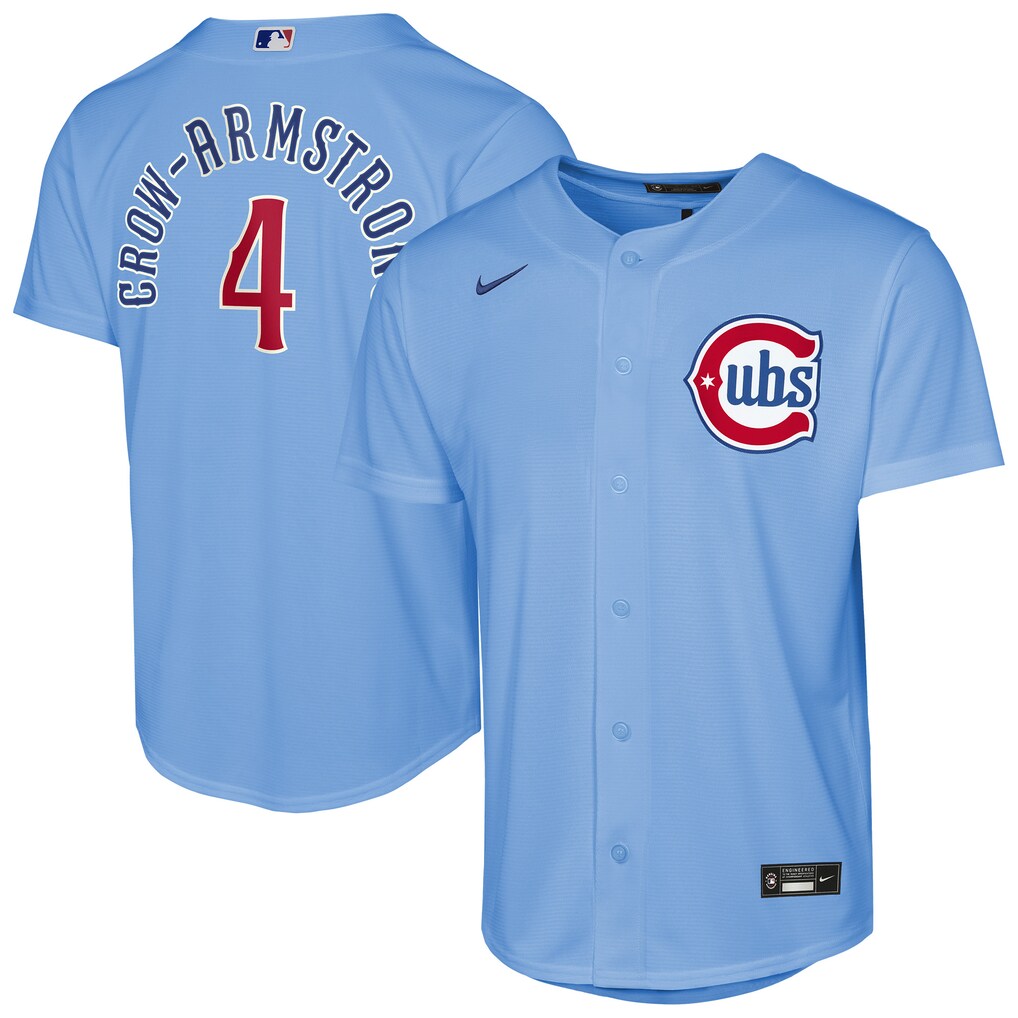 Youth Chicago Cubs Pete Crow-Armstrong Nike Light Blue Alternate 2 Replica Jersey - Ujersey