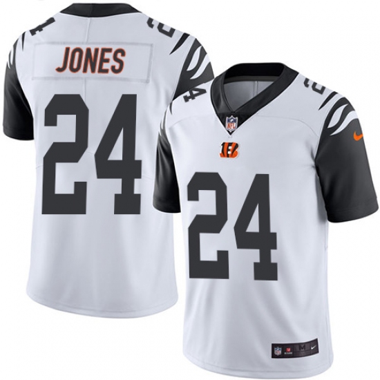 Men's Nike Cincinnati Bengals #24 Adam Jones Limited White Rush Vapor Untouchable NFL Jersey - Ujersey