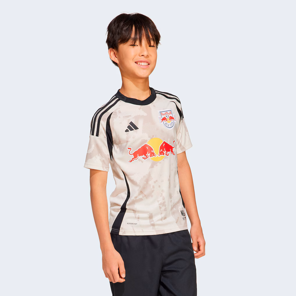 Youth New York Red Bulls adidas Tan 2025 Stone Kit Replica Jersey