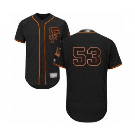 Men's San Francisco Giants #53 Austin Slater Black Alternate Flex Base Authentic Collection Baseball Player Jersey - Ujersey