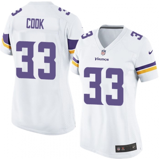 Women's Nike Minnesota Vikings #33 Dalvin Cook Game White NFL Jersey - Ujersey