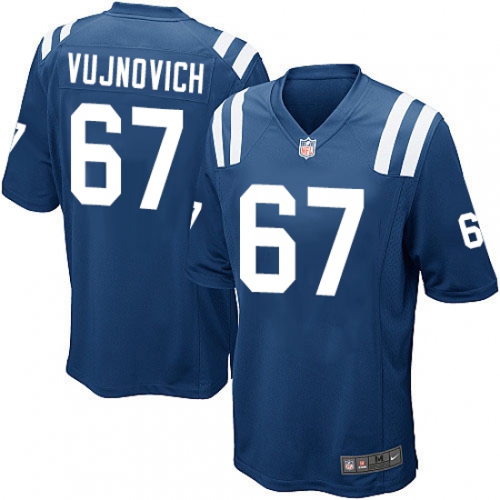 Men's Nike Indianapolis Colts #67 Jeremy Vujnovich Game Royal Blue Team Color NFL Jersey - Ujersey