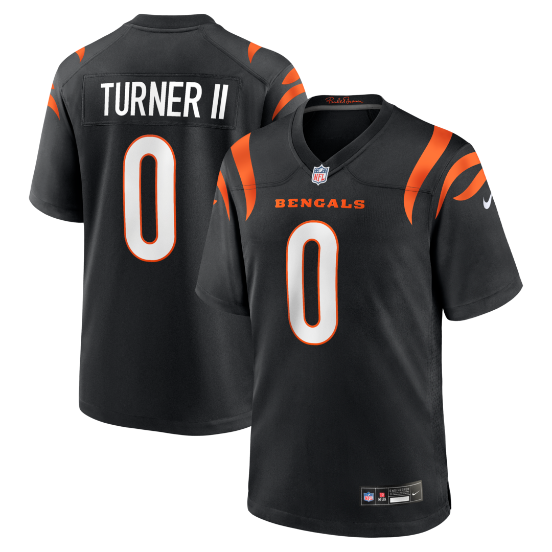 Men's Cincinnati Bengals DJ Turner II Nike Black Team Game Jersey - U-jersey