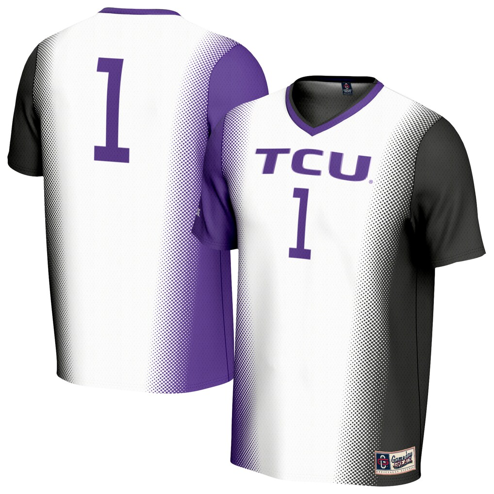 Unisex GameDay Greats #1 White TCU Horned Frogs Lightweight Soccer Fashion Jersey - U-jersey