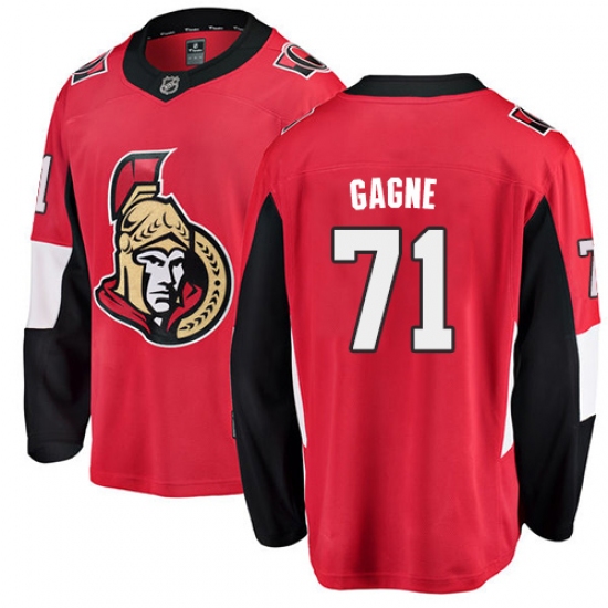 Youth Ottawa Senators #71 Gabriel Gagne Fanatics Branded Red Home Breakaway NHL Jersey - Ujersey