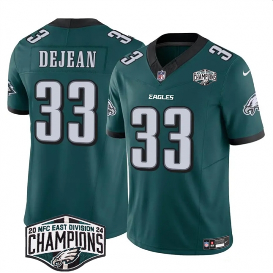 Men's Philadelphia Eagles #33 Cooper DeJean Green 2024 New NFC East Champions F.U.S.E. Vapor Untouchable Limited Stitched Football Jersey - Ujersey
