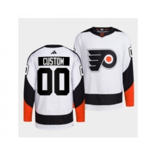 Men's Philadelphia Flyers Custom White 2022 Reverse Retro Stitched Jersey - Ujersey