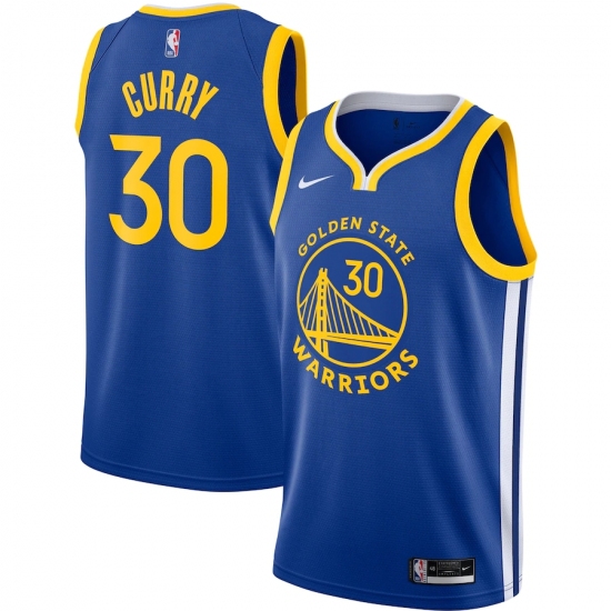 Men's Golden State Warriors #30 Stephen Curry Nike Royal 2020-21 Swingman Jersey - Ujersey