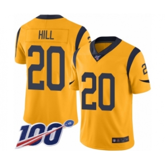Youth Los Angeles Rams #20 Troy Hill Limited Gold Rush Vapor Untouchable 100th Season Football Jersey - Ujersey