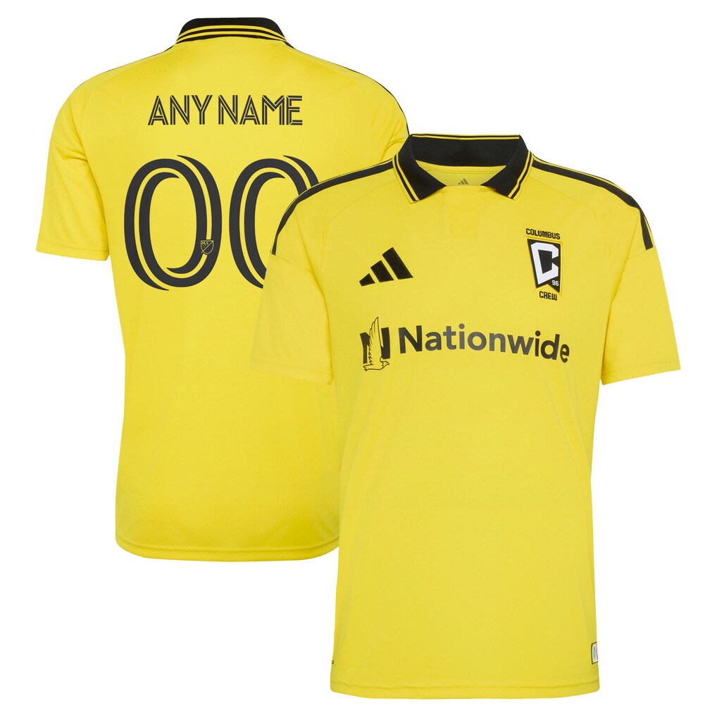 Men's Columbus Crew adidas Yellow 2026 The Crafted for Excellence Kit Replica Custom Jersey - Ujersey