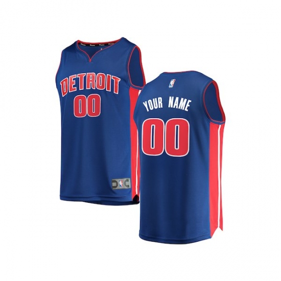 Youth Detroit Pistons Fanatics Branded Blue Fast Break Custom Replica Jersey - Icon Edition