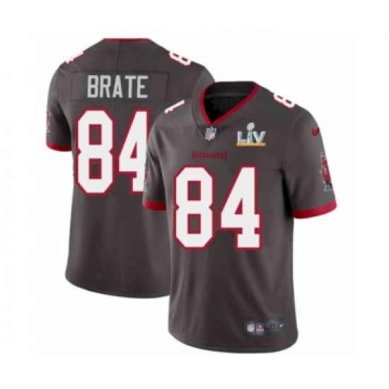 Women's Tampa Bay Buccaneers #84  Cameron Brate Pewter 2021 Super Bowl LV Jersey - Ujersey