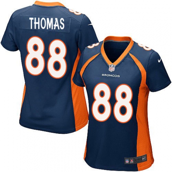 Women's Nike Denver Broncos #88 Demaryius Thomas Game Navy Blue Alternate NFL Jersey - Ujersey