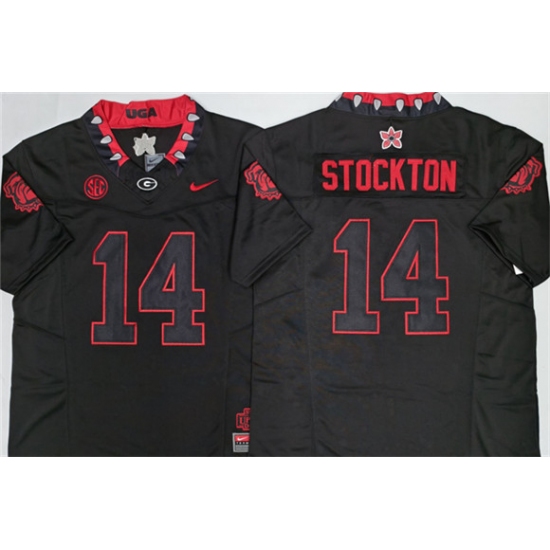 Men's Georgia Bulldogs #14 Gunner Stockton White 2026 F.U.S.E. Stitched Jersey