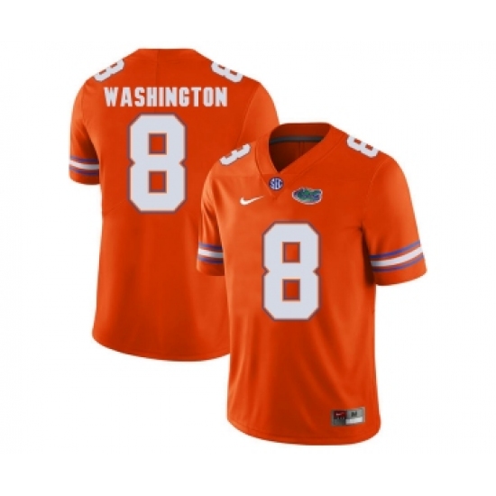 Florida Gators 8 Nick Washington Orange College Football Jersey
