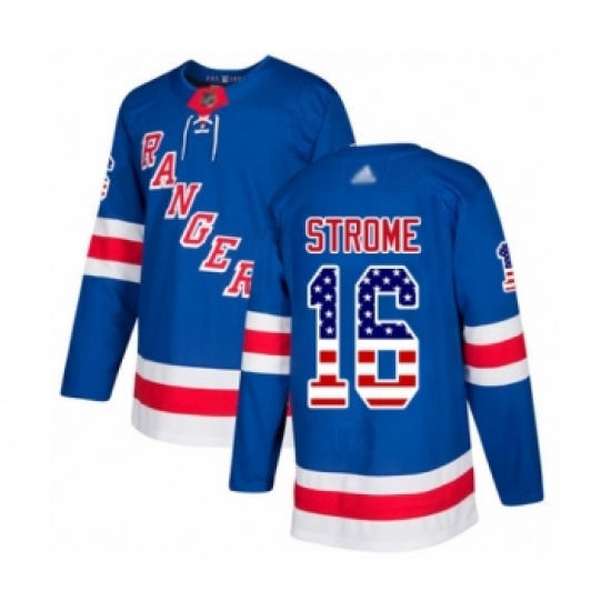 Youth New York Rangers #16 Ryan Strome Authentic Royal Blue USA Flag Fashion Hockey Jersey - Ujersey