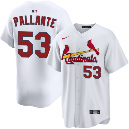 Men's St. Louis Cardinals #53 Andre Pallante White Home Limited Stitched Baseball Jersey - Ujersey