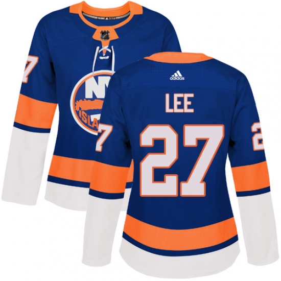 Women's Adidas New York Islanders #27 Anders Lee Premier Royal Blue Home NHL Jersey - Ujersey