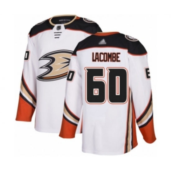 Youth Anaheim Ducks #60 Jackson Lacombe Authentic White Away Hockey Jersey - Ujersey