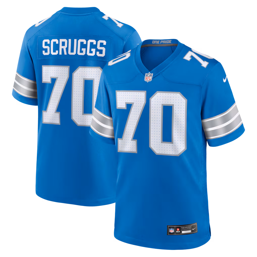 Men's Detroit Lions Juice Scruggs Nike Blue Team Game Jersey - Vujersey Los Angeles Rams
