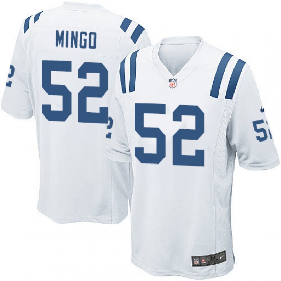 Men's Nike Indianapolis Colts #52 Barkevious Mingo Game White NFL Jersey - Ujersey