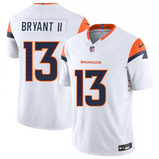 Men's Denver Broncos #13 Pat Bryant II White 2025 Draft F.U.S.E. Vapor Limited Football Stitched Jersey - Ujersey