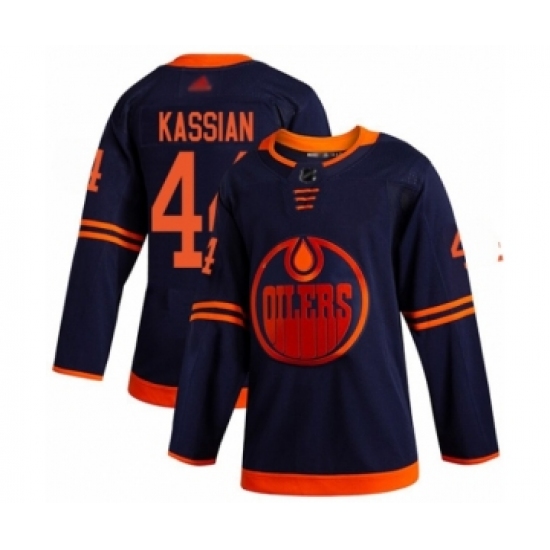 Youth Edmonton Oilers #44 Zack Kassian Authentic Navy Blue Alternate Hockey Jersey - Ujersey