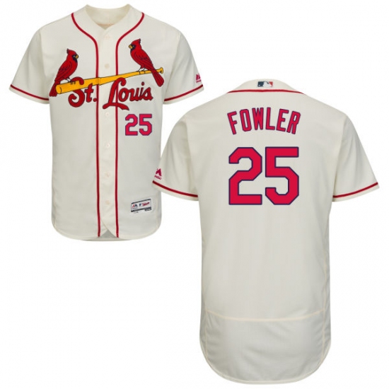 Men's Majestic St. Louis Cardinals #25 Dexter Fowler Cream Flexbase Authentic Collection MLB Jersey - Ujersey